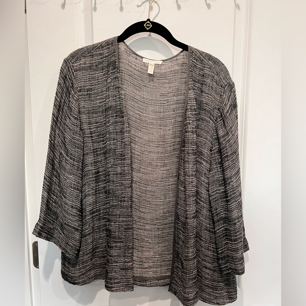 Eileen Fisher Organic Linen Gauze Strata Cardigan